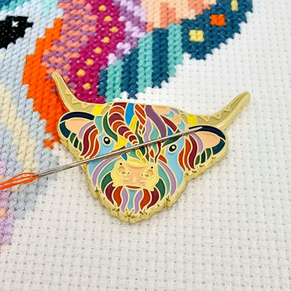 Mandala Highland Cow Counted Cross Stitch Kit