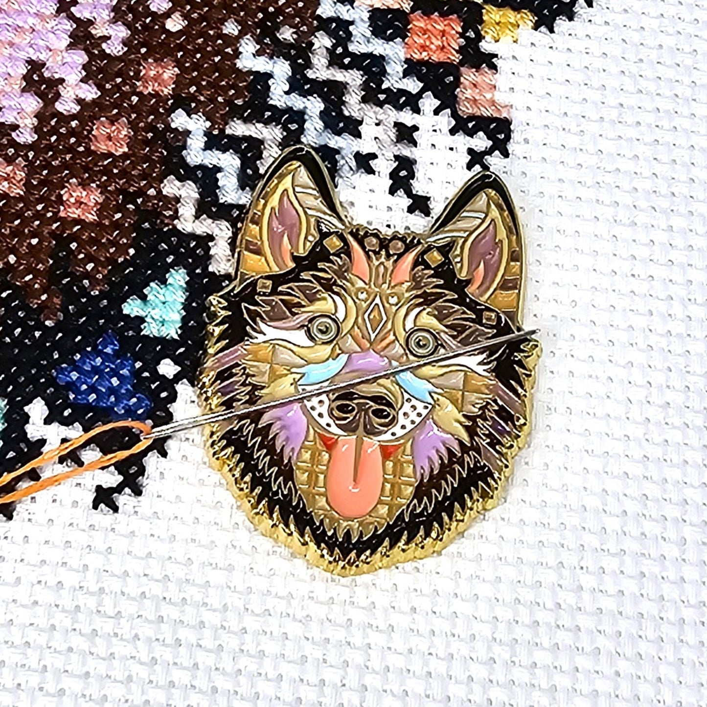 Mandala Husky Counted Cross Stitch Kit