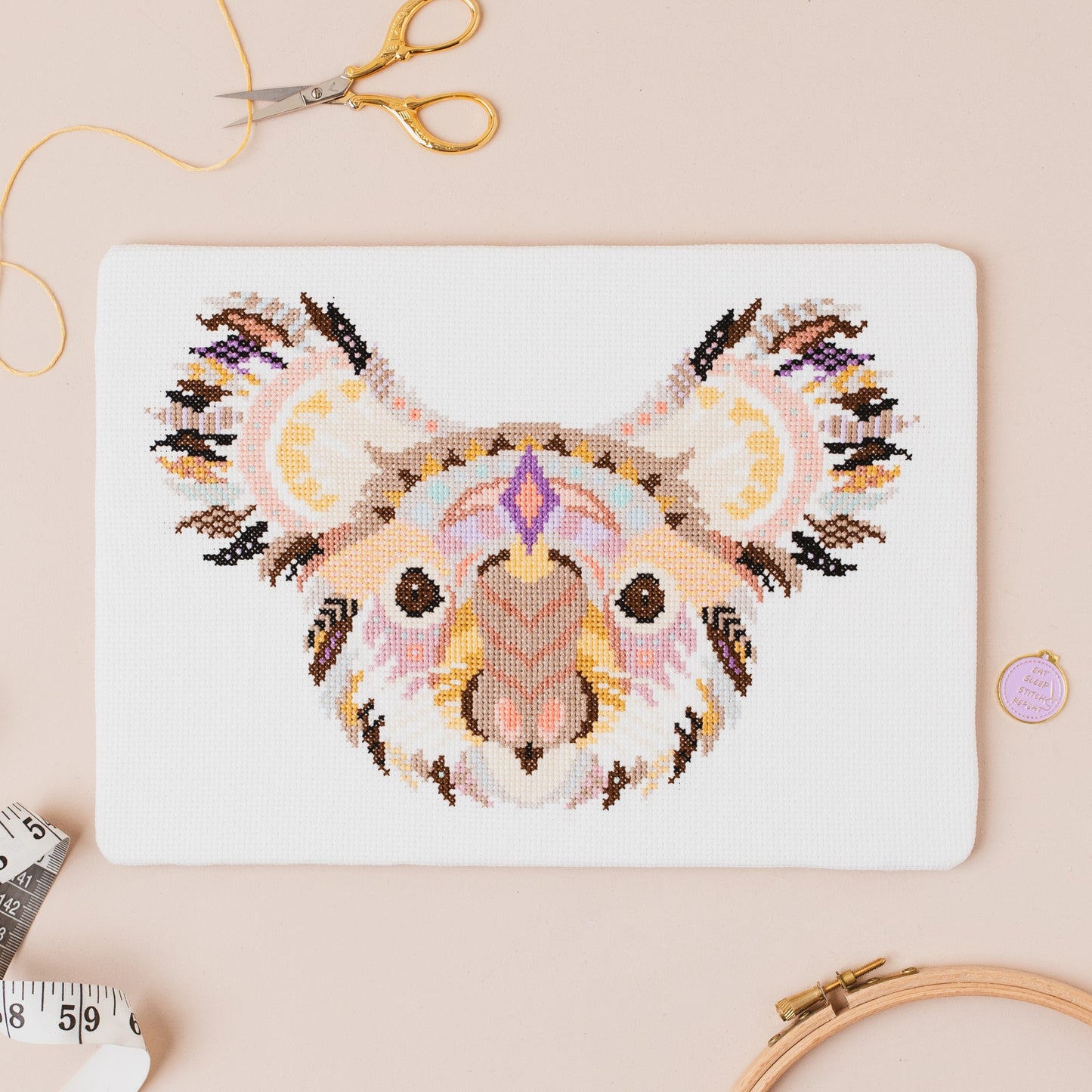 Mandala Koala Cross Stitch Pattern