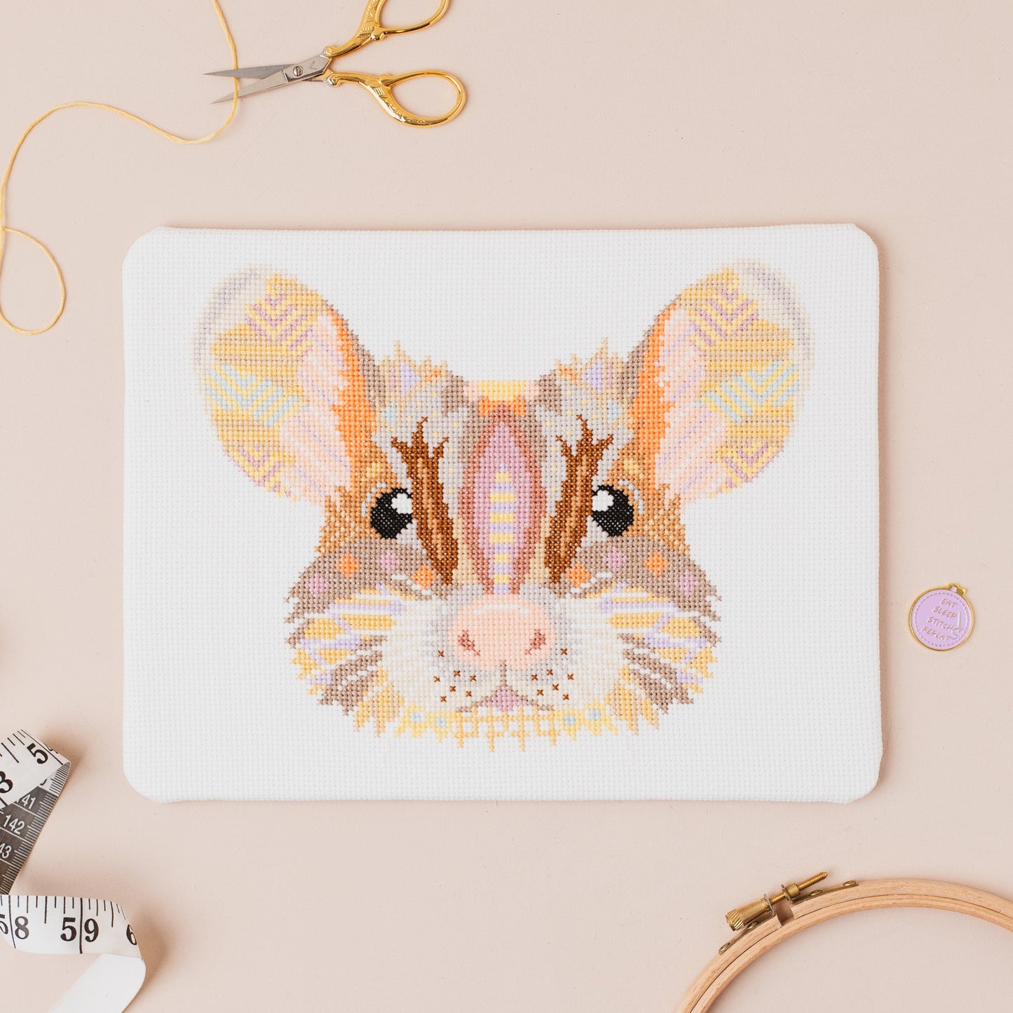Mandala Mouse Cross Stitch Pattern