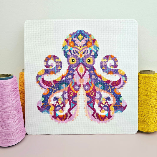 Mandala Octopus Counted Cross Stitch Kit