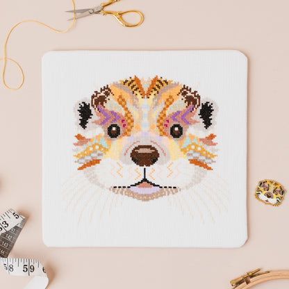Mandala Otter Counted Cross Stitch Kit