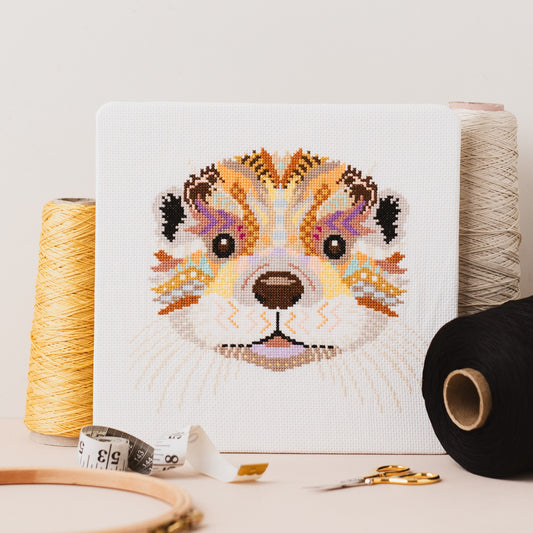 Mandala Otter Counted Cross Stitch Kit