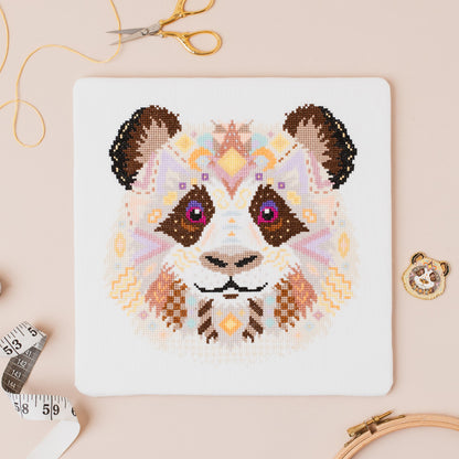Mandala Panda Cross Stitch Pattern