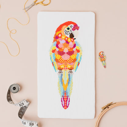Mandala Parrot Cross Stitch Pattern