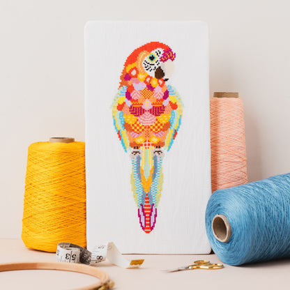 Mandala Parrot Cross Stitch Pattern