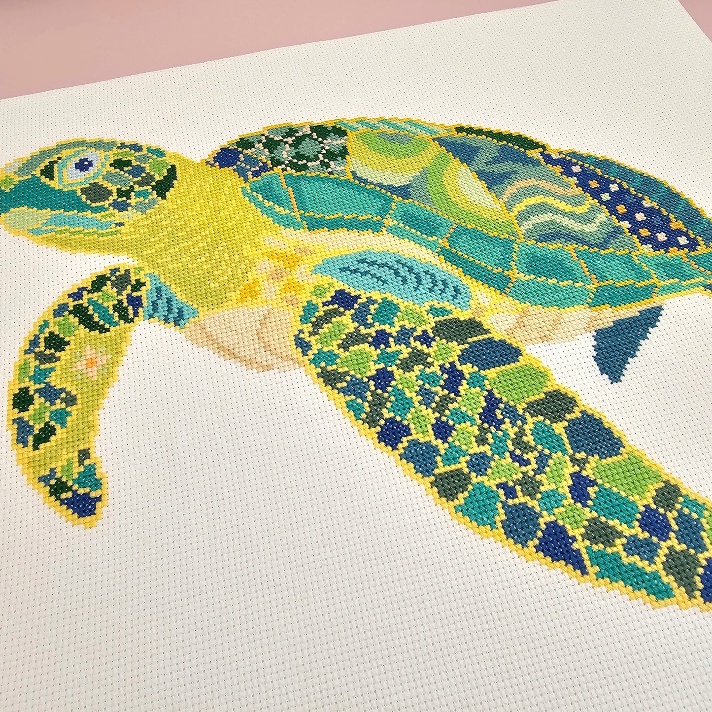 Mandala Sea Turtle Counted Cross Stitch Kit