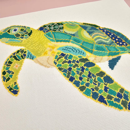 Mandala Sea Turtle Counted Cross Stitch Kit