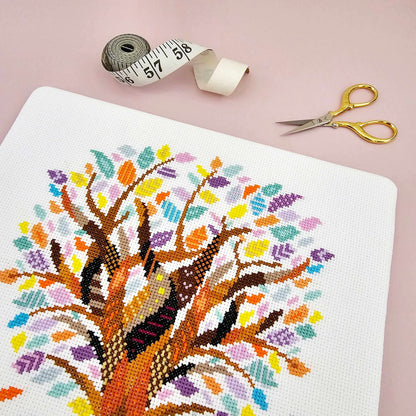 Mandala Tree Cross Stitch Pattern