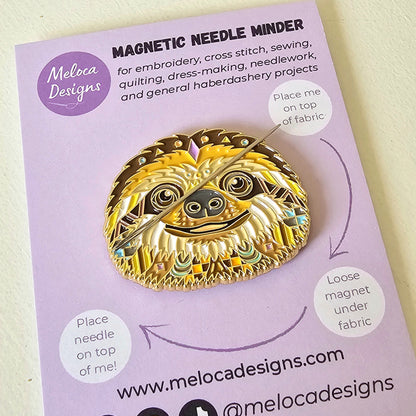 Mandala Sloth Magnetic Needle Minder