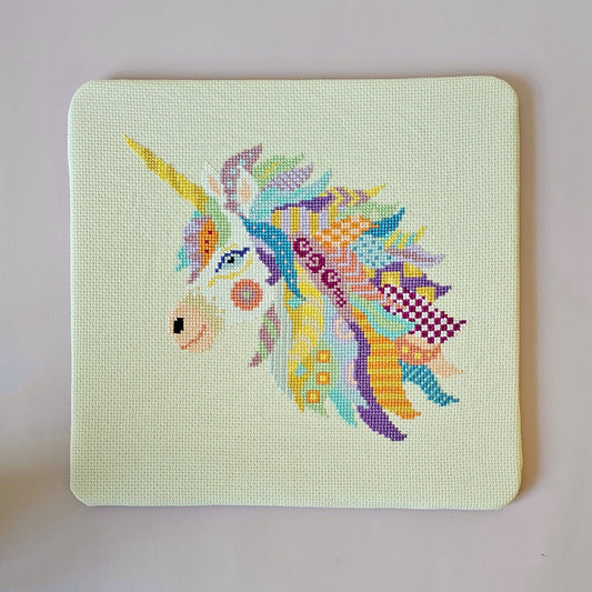 Mandala Unicorn Counted Cross Stitch Kit