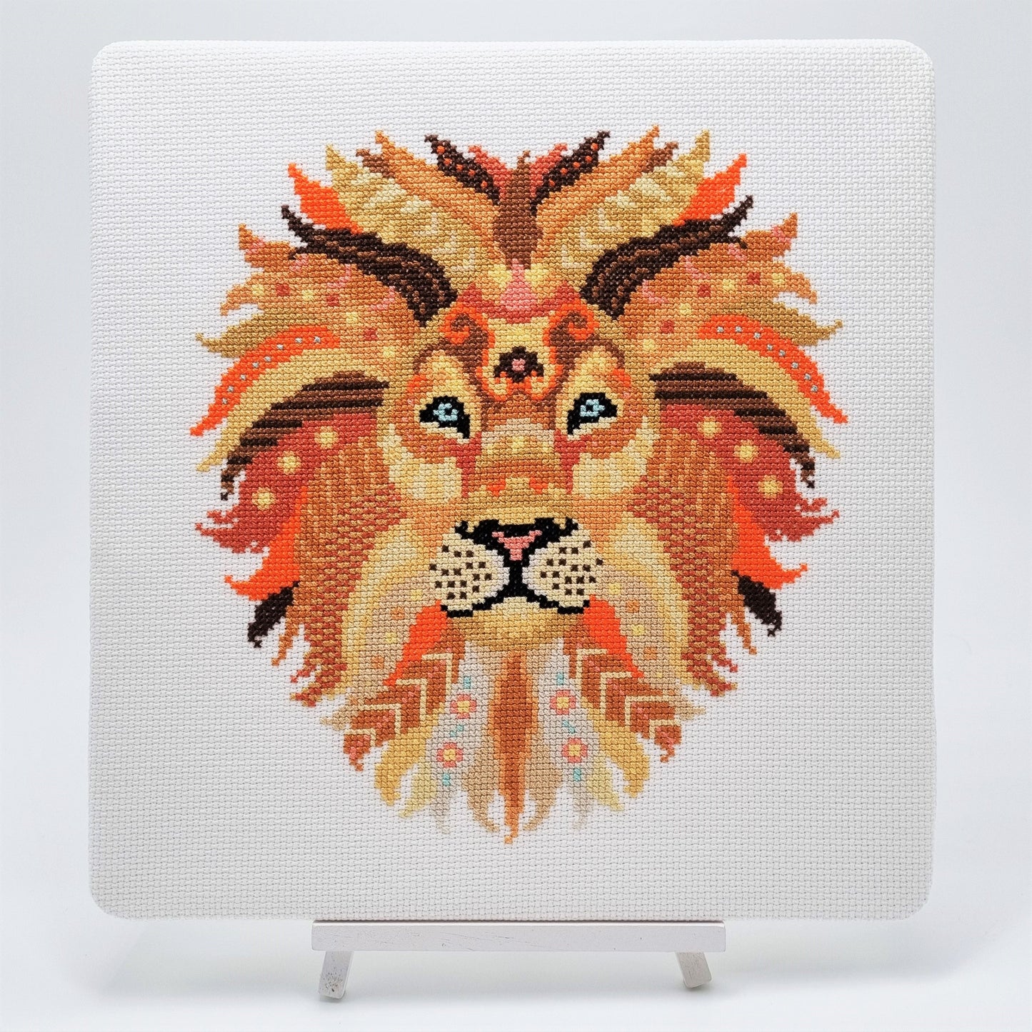 SECONDS Mandala Lion Cross Stitch Kit