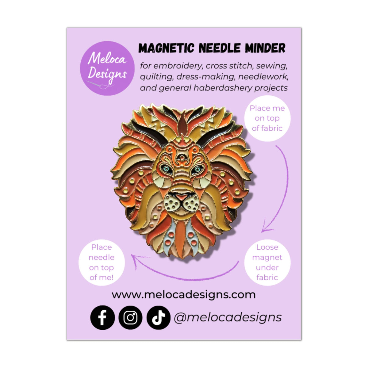 SECONDS Mandala Lion Needle Minder