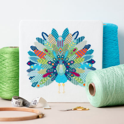 Mandala Peacock Cross Stitch Kit