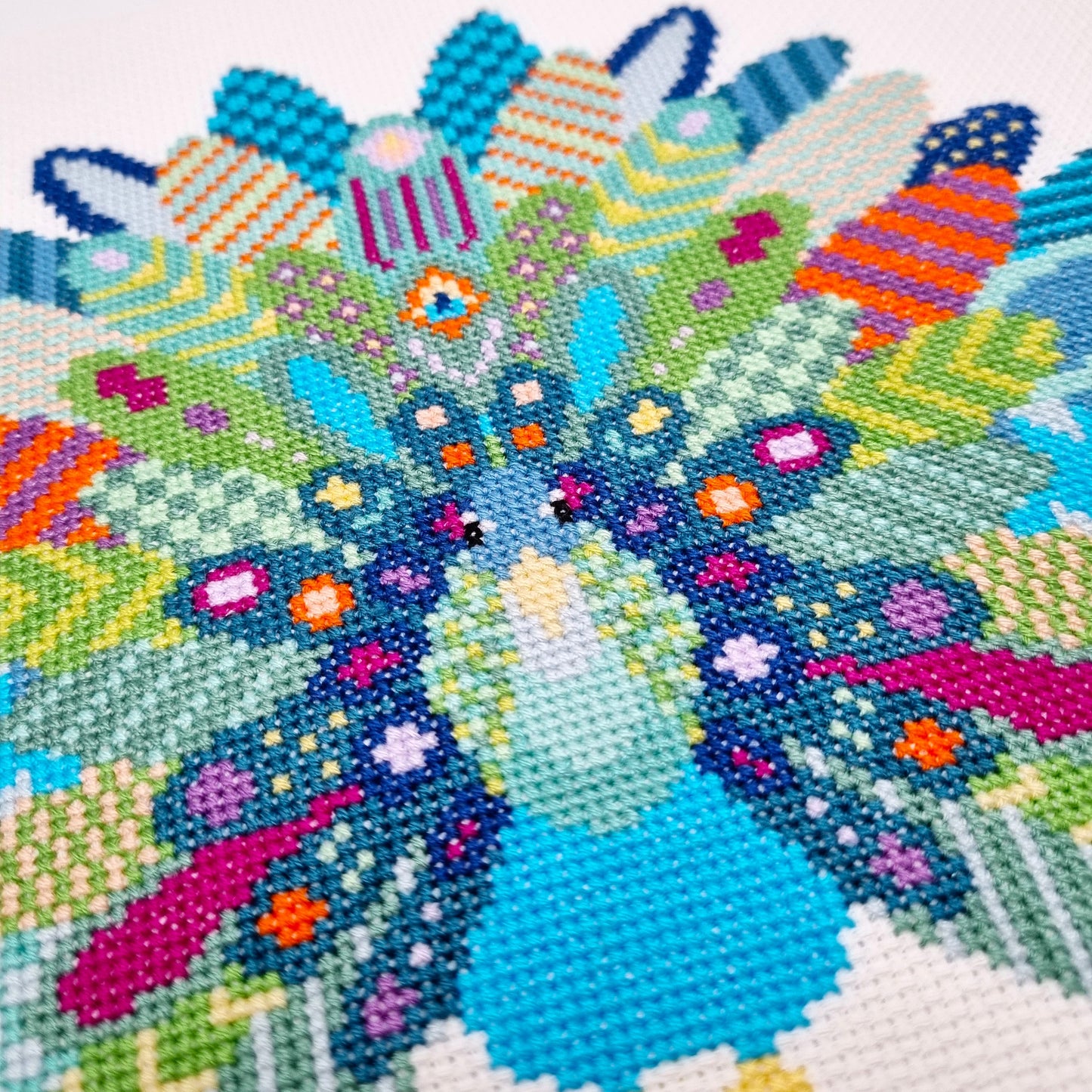 Mandala Peacock Cross Stitch Kit