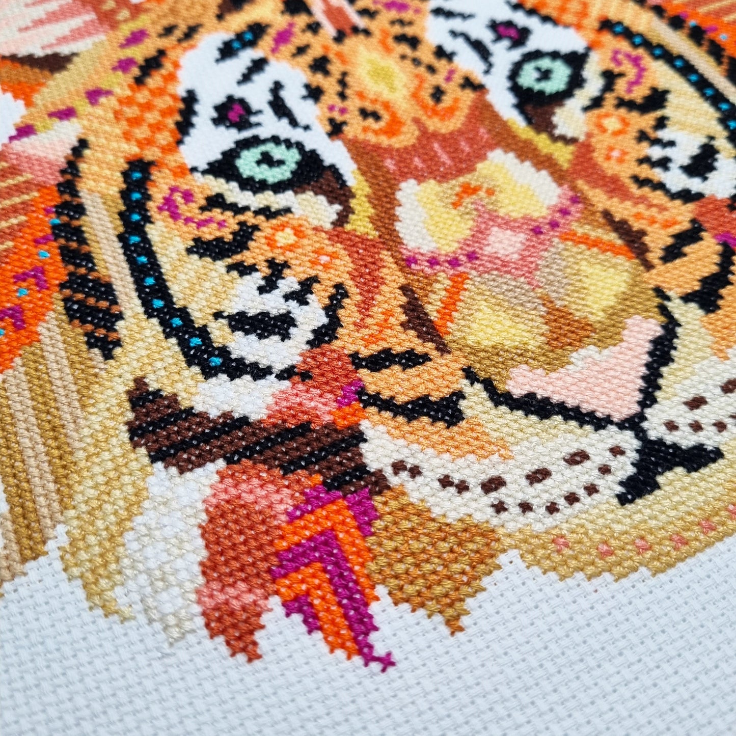 SECONDS Mandala Tiger Cross Stitch Kit