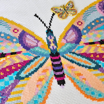 Mandala Butterfly Cross Stitch Pattern