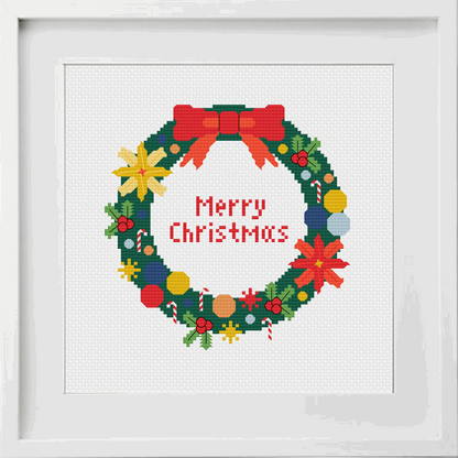 Christmas Wreath Cross Stitch Pattern