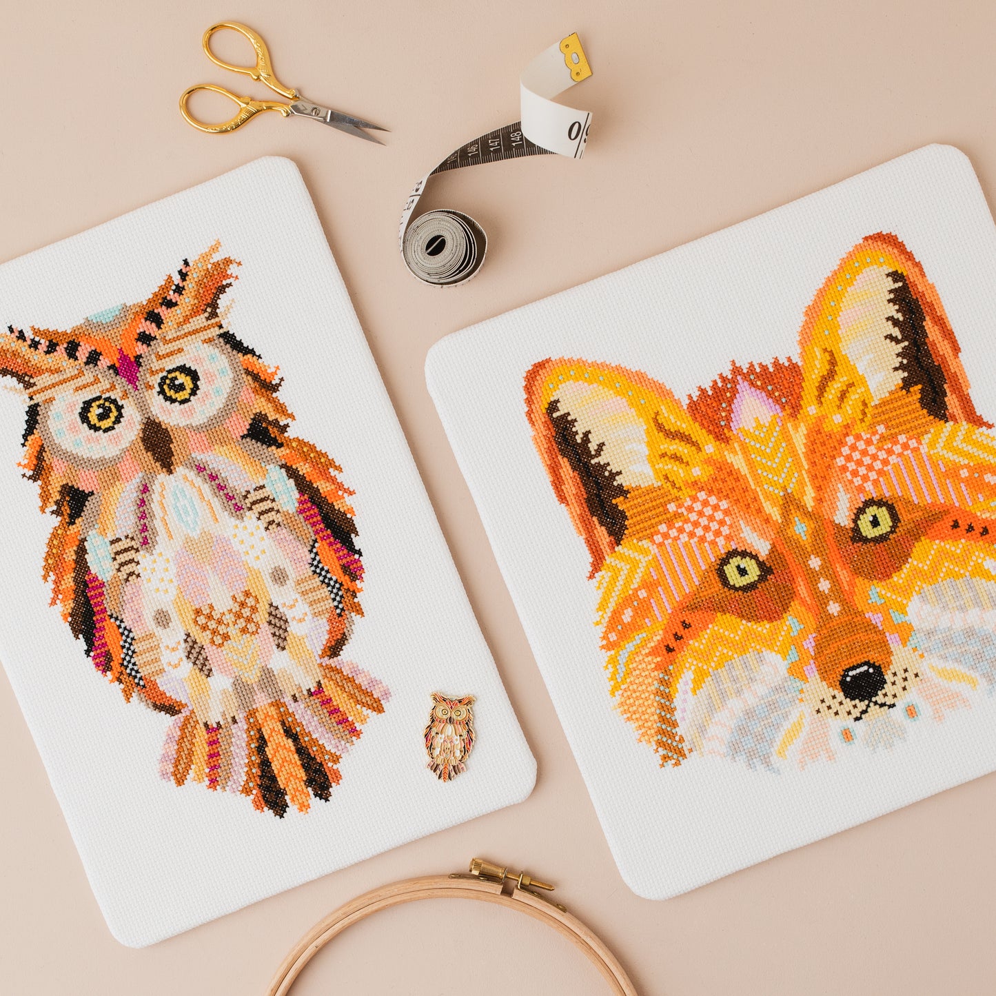 Mandala Fox Counted Cross Stitch Kit