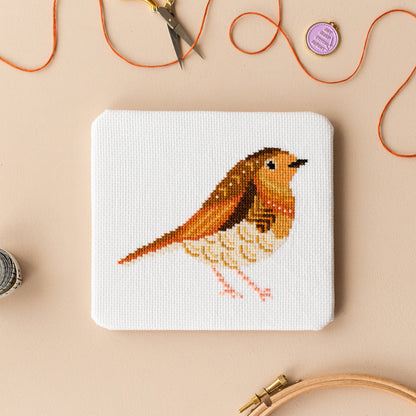 Mandala Robin Cross Stitch Pattern