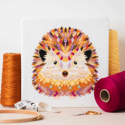 Mandala Hedgehog counted cross stitch kit by Meloca Designs