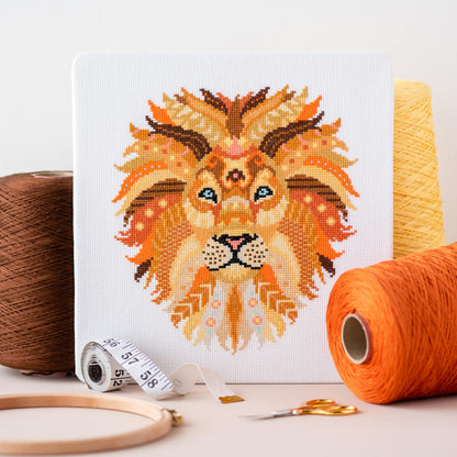 Mandala Lion Cross Stitch Kit