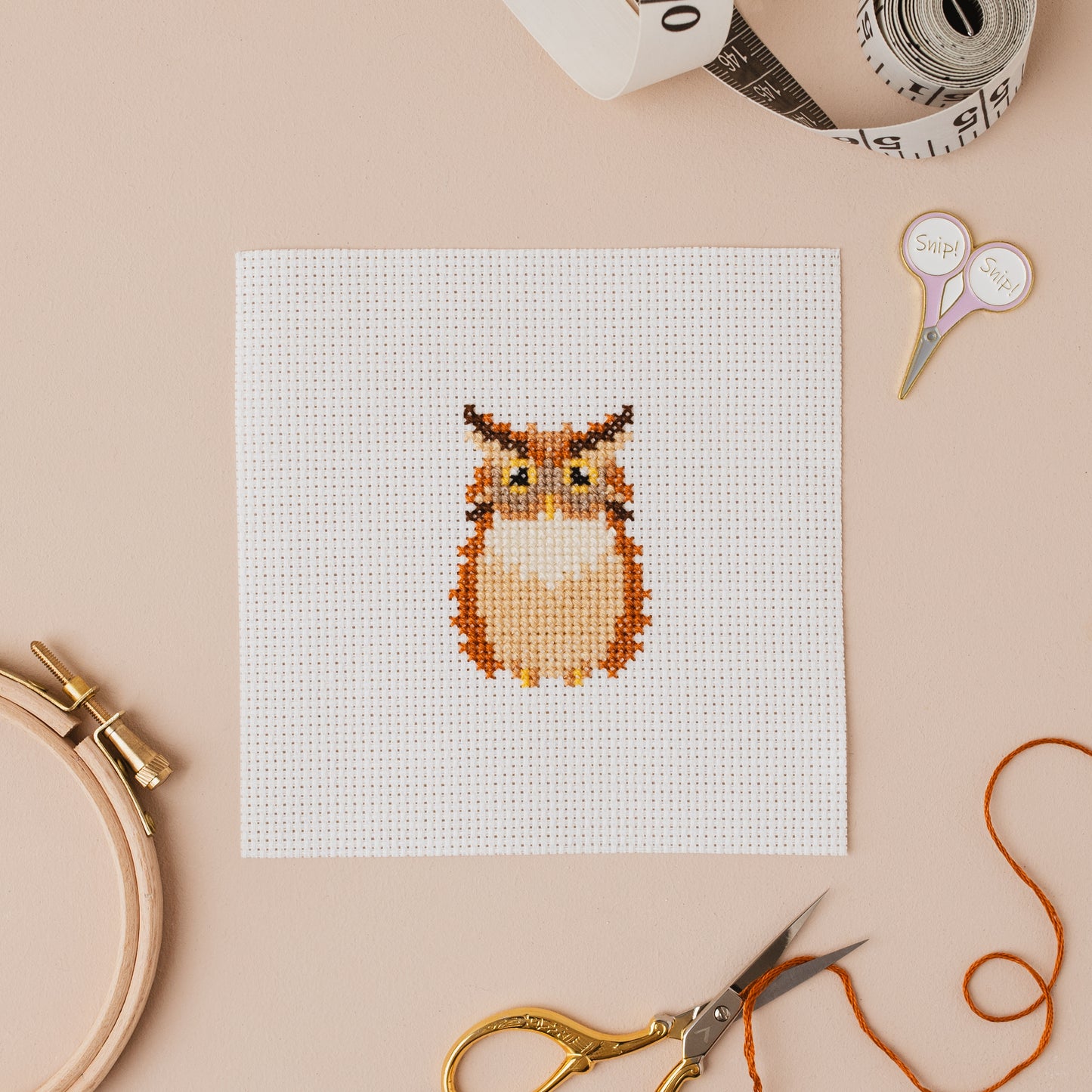 Owl Mini Counted Cross Stitch Kit