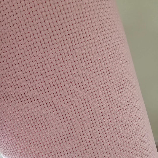 DISCONTINUED 14 Count Pink Aida Fabric 57 x 117 Inches / 145 x 300cm APPROXIMATELY