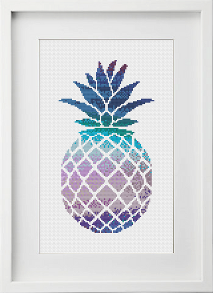 Watercolour Pineapple Cross Stitch Pattern