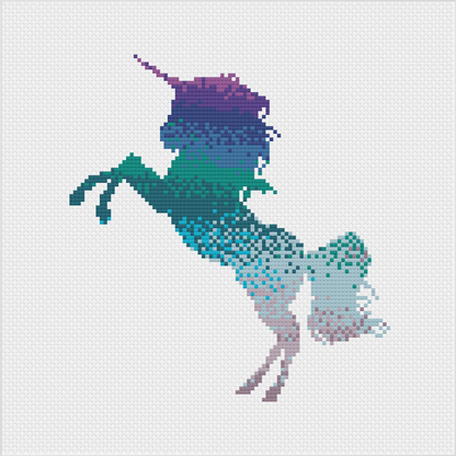 Watercolour Unicorn Cross Stitch Pattern