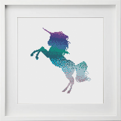 Watercolour Unicorn Cross Stitch Pattern