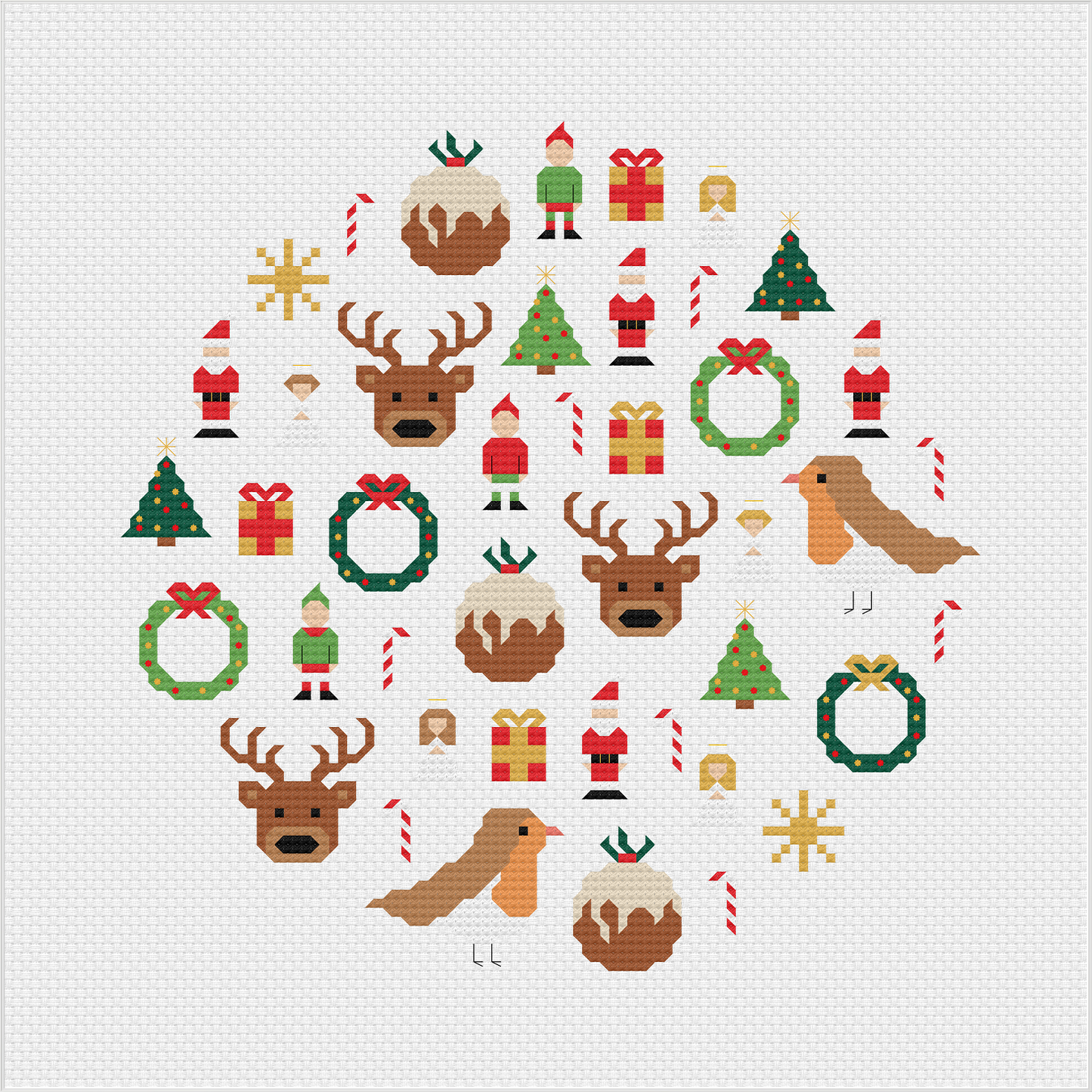 Christmas Sampler Cross Stitch Pattern