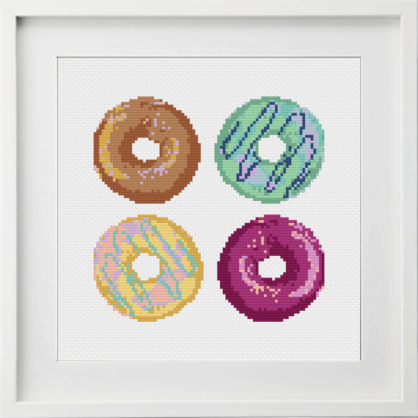 Doughnut Sampler Cross Stitch Pattern
