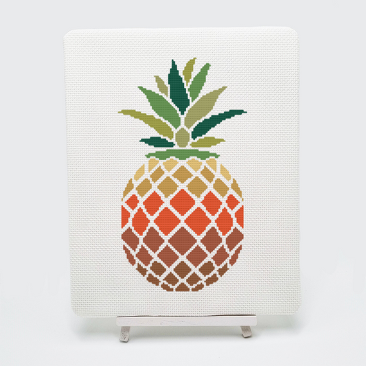 Geometric Pineapple Cross Stitch Kit
