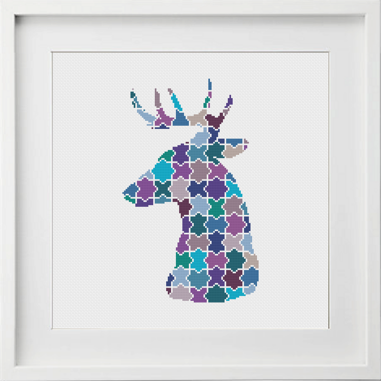 Jigsaw Deer Cross Stitch Pattern