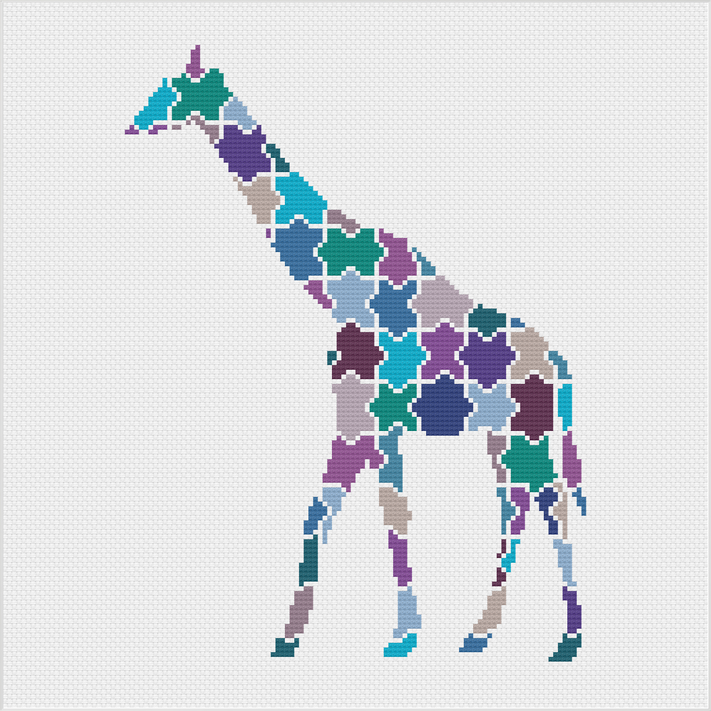 Jigsaw Giraffe Cross Stitch Pattern