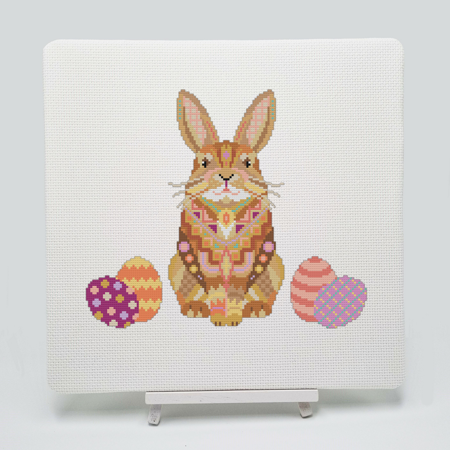 Mandala Rabbit Cross Stitch Pattern