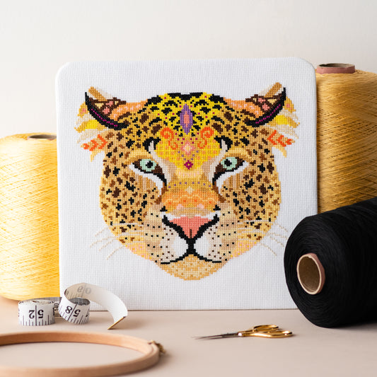 Mandala Leopard Cross Stitch Kit