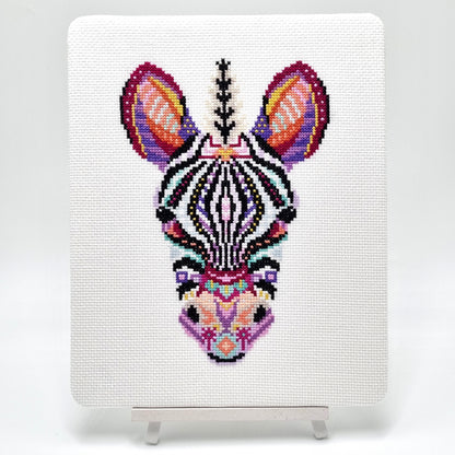 Mandala Zebra Cross Stitch Kit