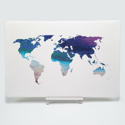 Watercolour Map Cross Stitch Kit