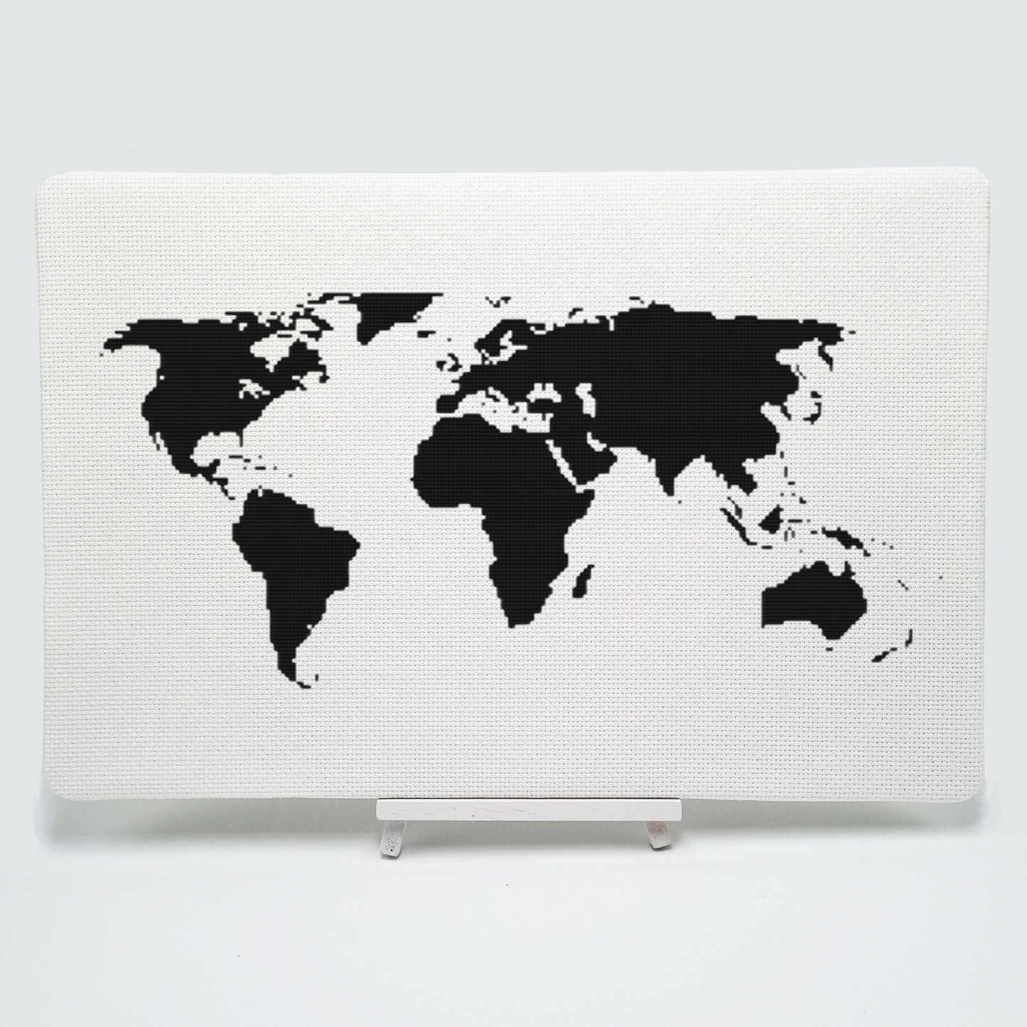 Map of World Cross Stitch Pattern