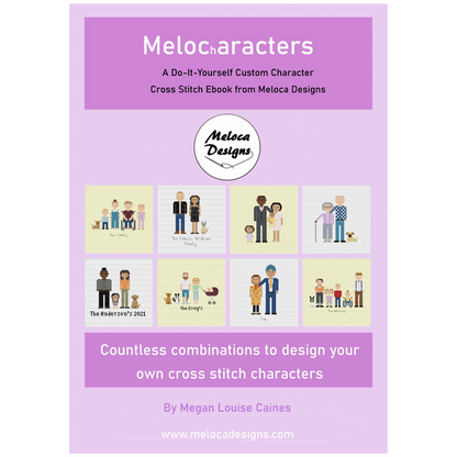 Melocharacters - A Do-It-Yourself Custom Character Cross Stitch Pattern Ebook