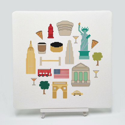 New York Sampler Cross Stitch Pattern