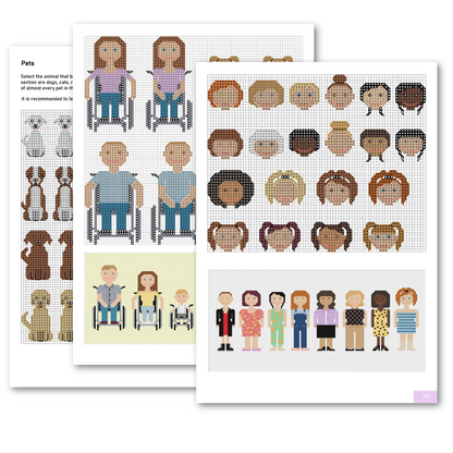 Melocharacters - A Do-It-Yourself Custom Character Cross Stitch Pattern Ebook