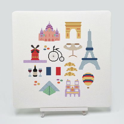 Paris Sampler Cross Stitch Pattern