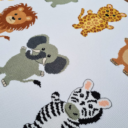 Safari Animals Cross Stitch Kit