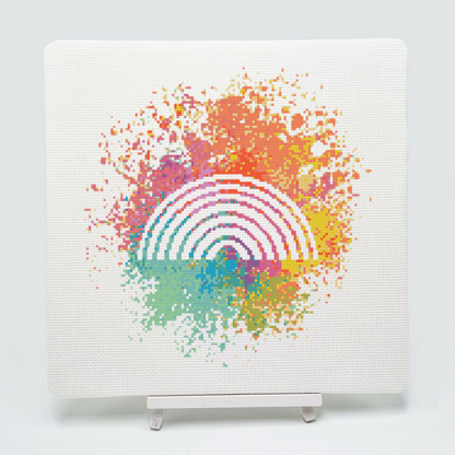 Watercolour Rainbow Cross Stitch Pattern