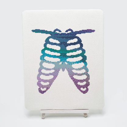 Watercolour Ribs Cross Stitch Pattern