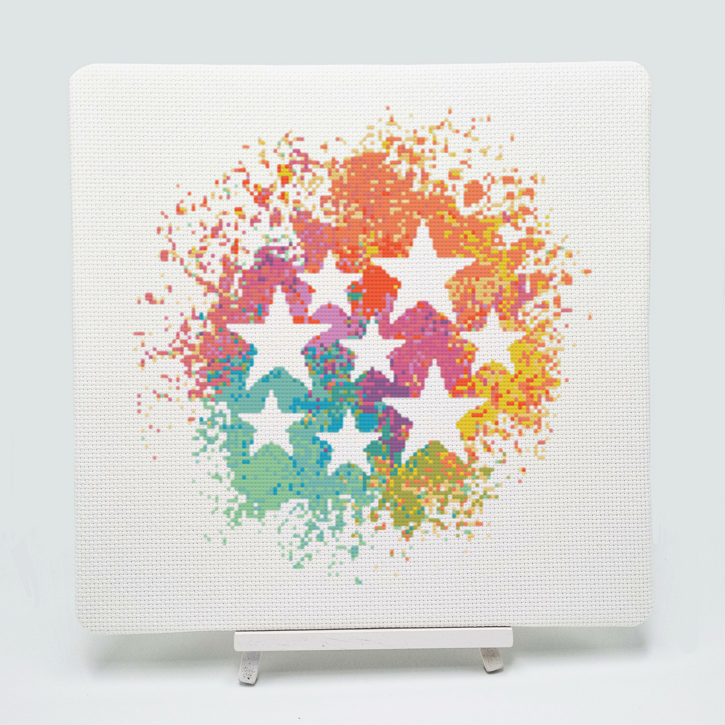Watercolour Stars Cross Stitch Kit