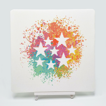 Watercolour Stars Cross Stitch Pattern